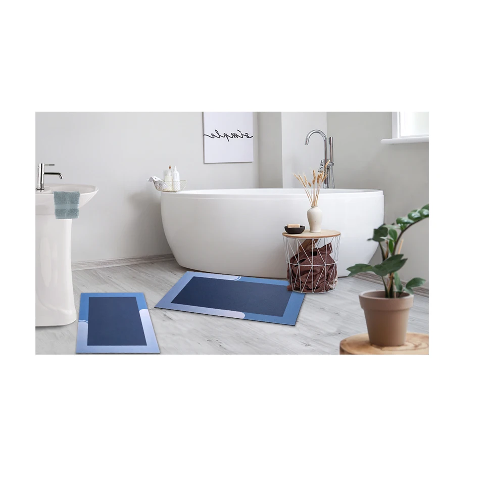Super Absorbent Diatomite Bath Carpet, Dirt Barrier Quick Dry Floor Door Mat Kitchen Rug