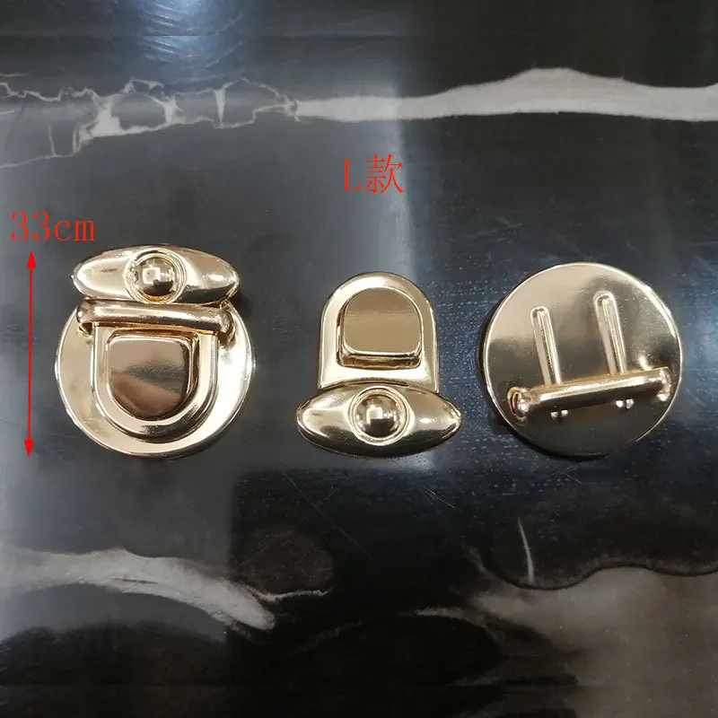 Wholesale Bag Accessories Metal Bag Push Snap Twist Turn Lock Hardware Buckle Bag Closure