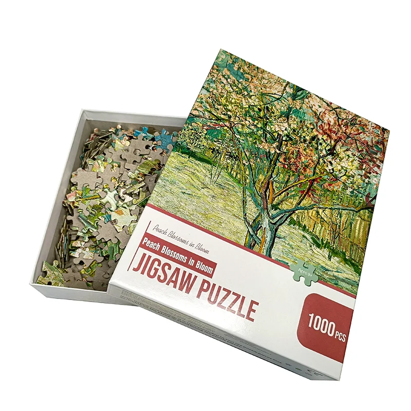 Custom Cardboard Paper Jigsaw Puzzle Wholesale 1000 500 pieces cartoon Paper Game Jigsaw Puzzle toys