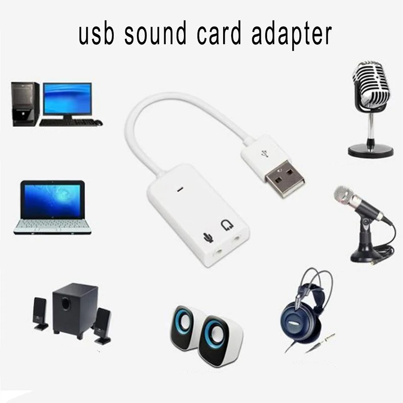  3 5 мм Aux стерео конвертер USB звуковая карта Внешний аудио адаптер для гарнитуры/настольных