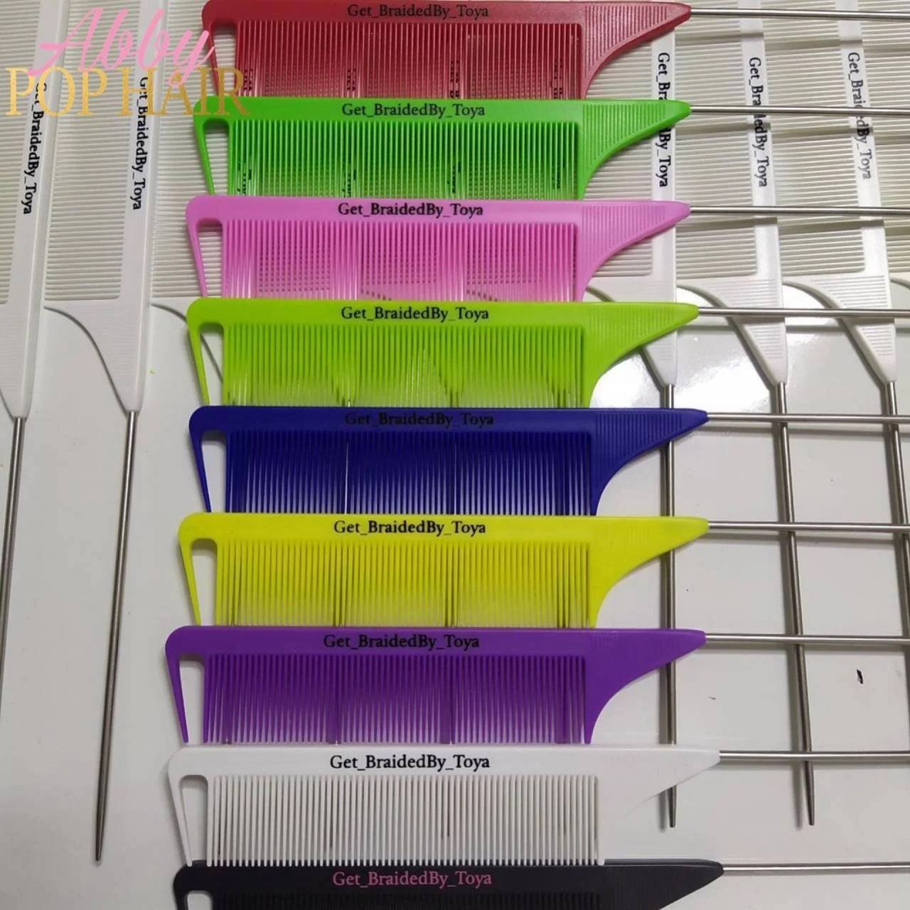 Hair Salon Barber Styling Parting Comb Braiding Hair Comb Custom logo Rat Tail Combs