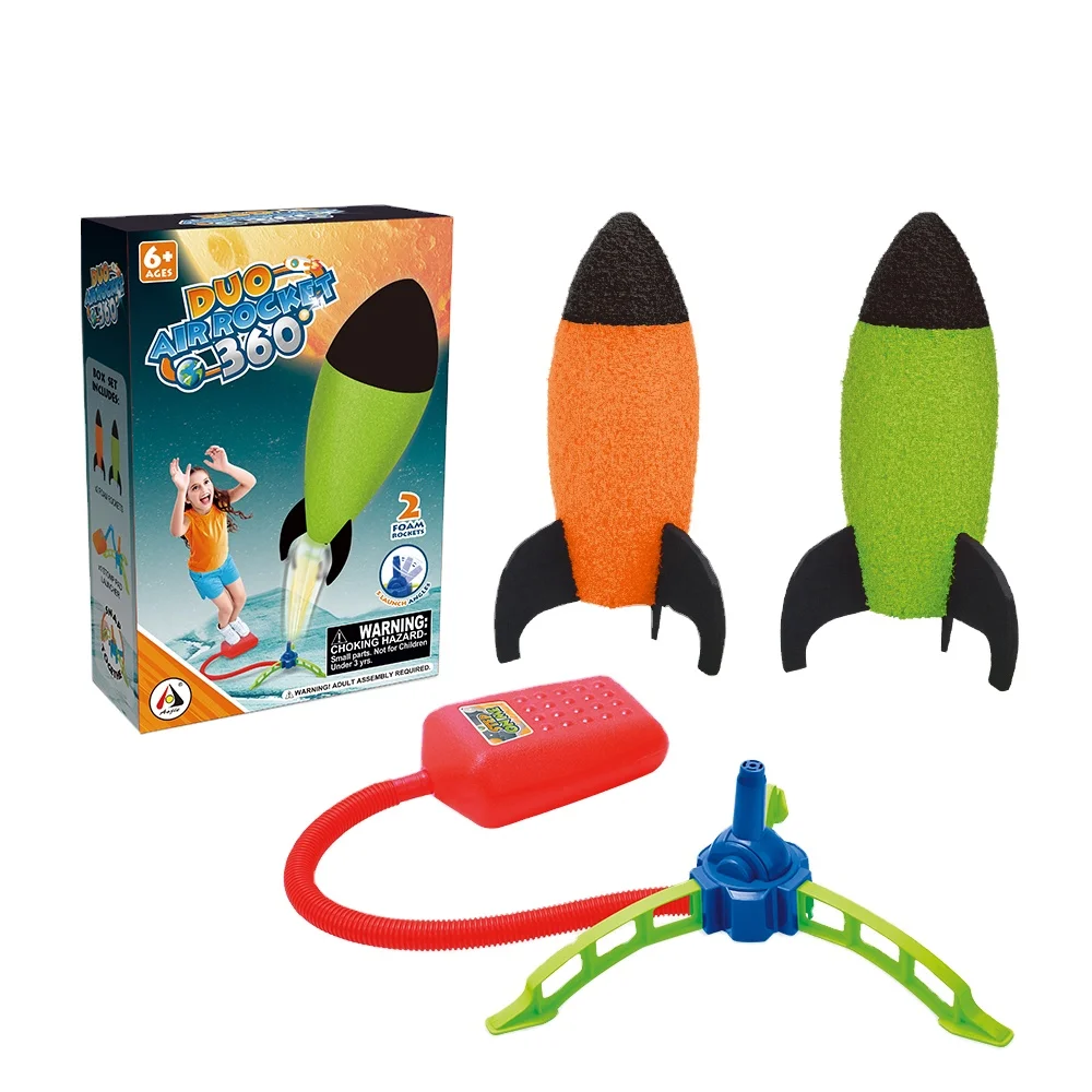 Aojie Rocket Launcher for kids Stomp Launch Pad With 2 Foam Rockets Fun Outdoor Toy for Kids Birthday Gifts