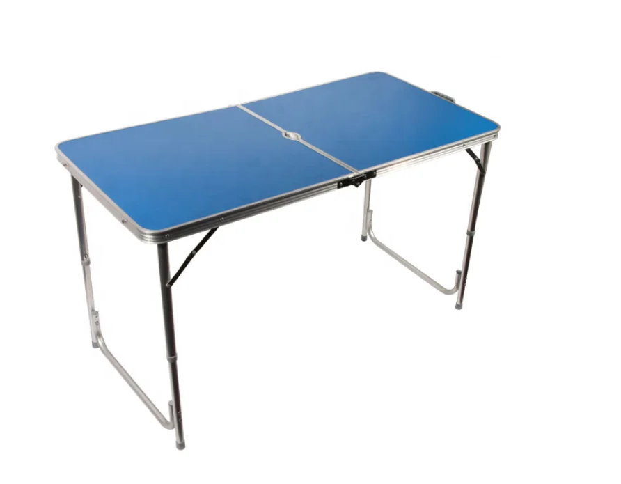 Outdoor portable folding table attached chair garden camping picnic table