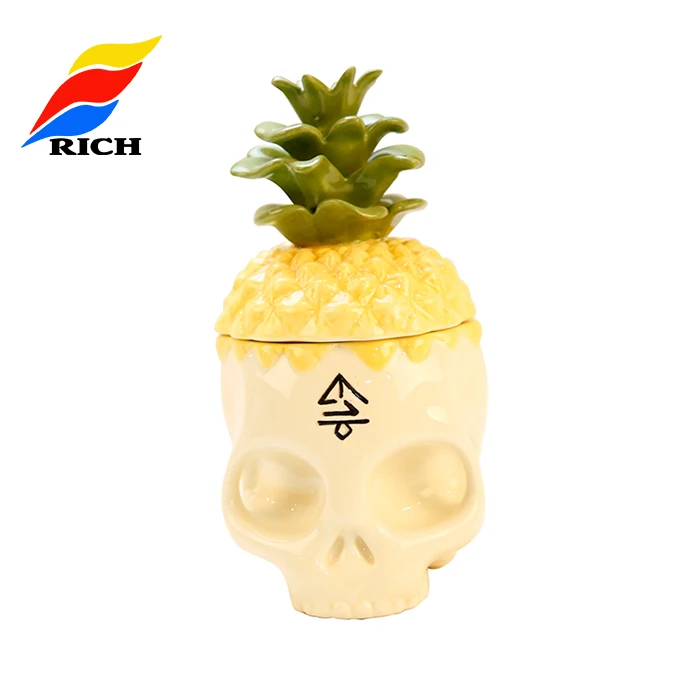 Scary 3d Face Skulled Shape Cheap Custom Creative Ceramic Zombie Tiki Mug