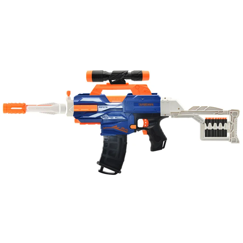 New design kids novelty electric burst soft bullet gun with turn runner toy parent-child interactive battle gun boy toys