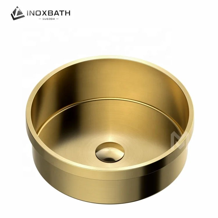 Customized Commercial Bathroom Hand Sink Basin 304 Stainless Steel Counter Top Washing Sink