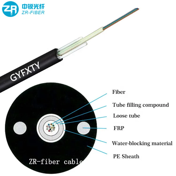 Low price GYFXTY outdoor underground FRP single mode 6 core antenna fiber optical cable price in India