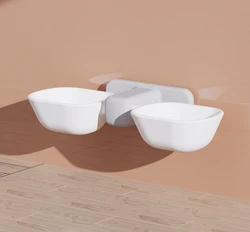 Dog Cat Bowl Wall Mounted Shelf Acrylic Wall Mounted Raised Customized Height Pet Feeder