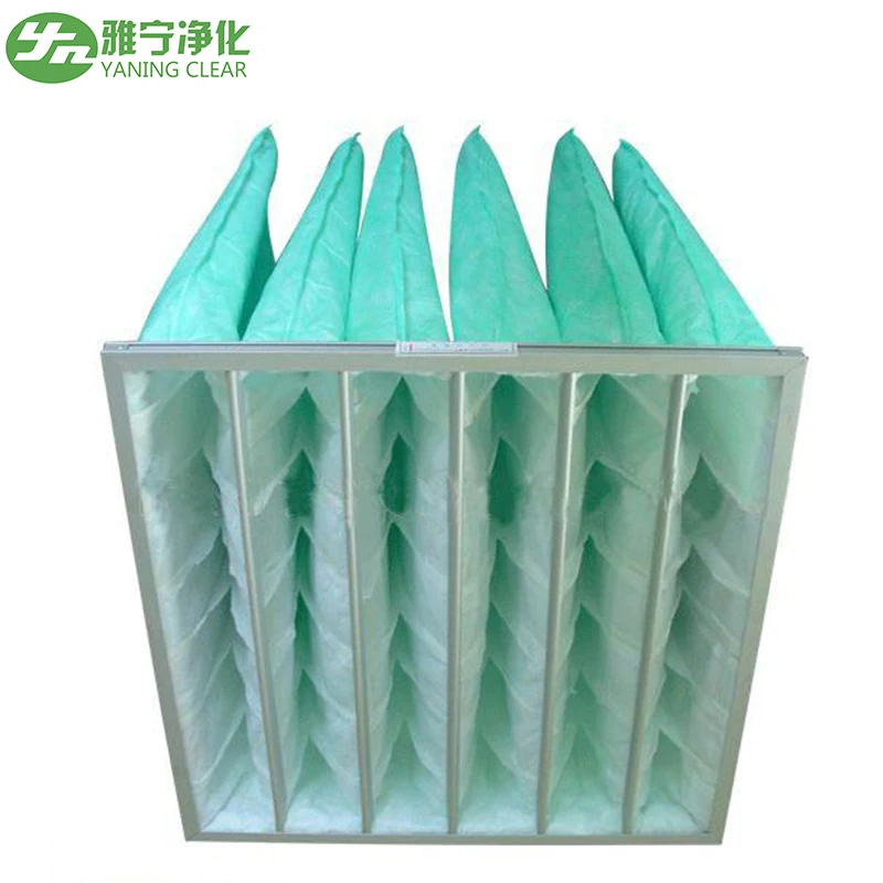 Customized Medium Pocket Filter F5 F6 F7 F8 F9 Efficiency  Bag Filter Air HVAC System MERV 4-8 Pocket Air Filter
