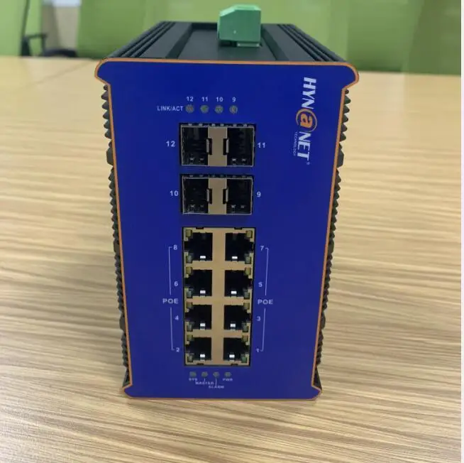 Outdoor switch 8G +4 *10G SFP L3  Broadcom managed din-rail  industrial network switch