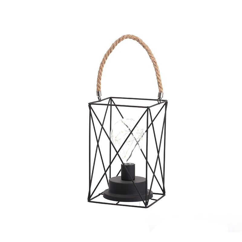 
Wire Hanging lamp for indoor Decor Battery operated, LED Night light for tabletop 