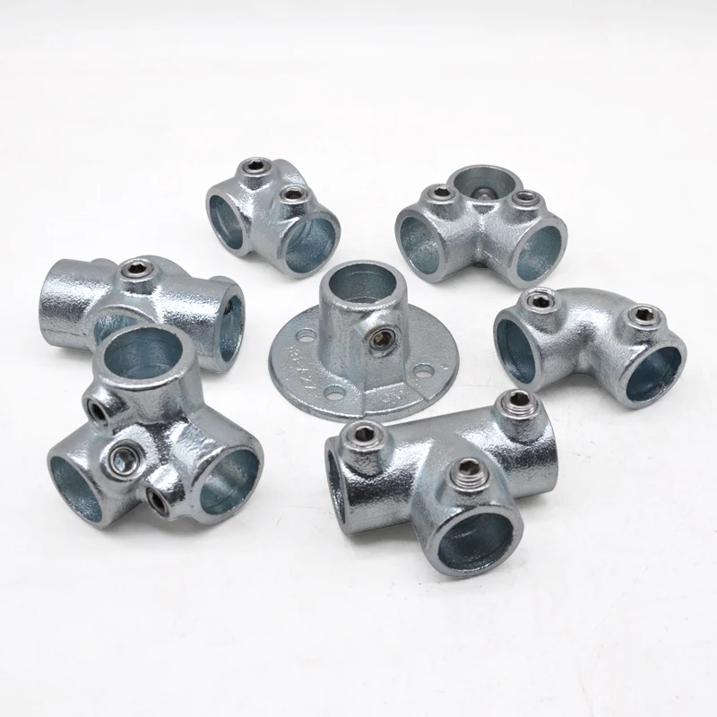 Hot galvanized cast iron key clamp fitting on crossover