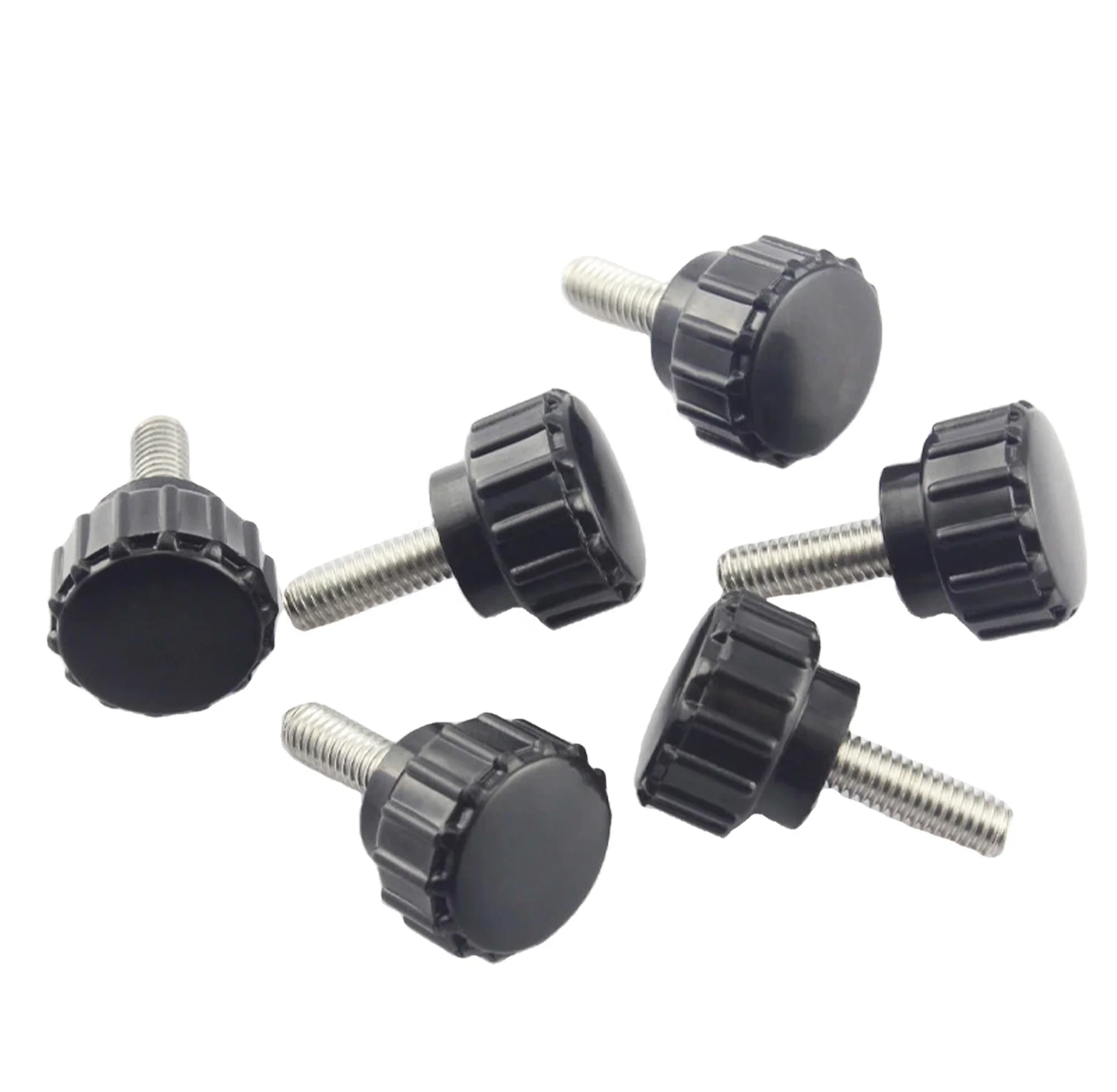 Stainless 304 Straight Grain Handle Screw Bakelite M4*12 Plastic Thumb Screw