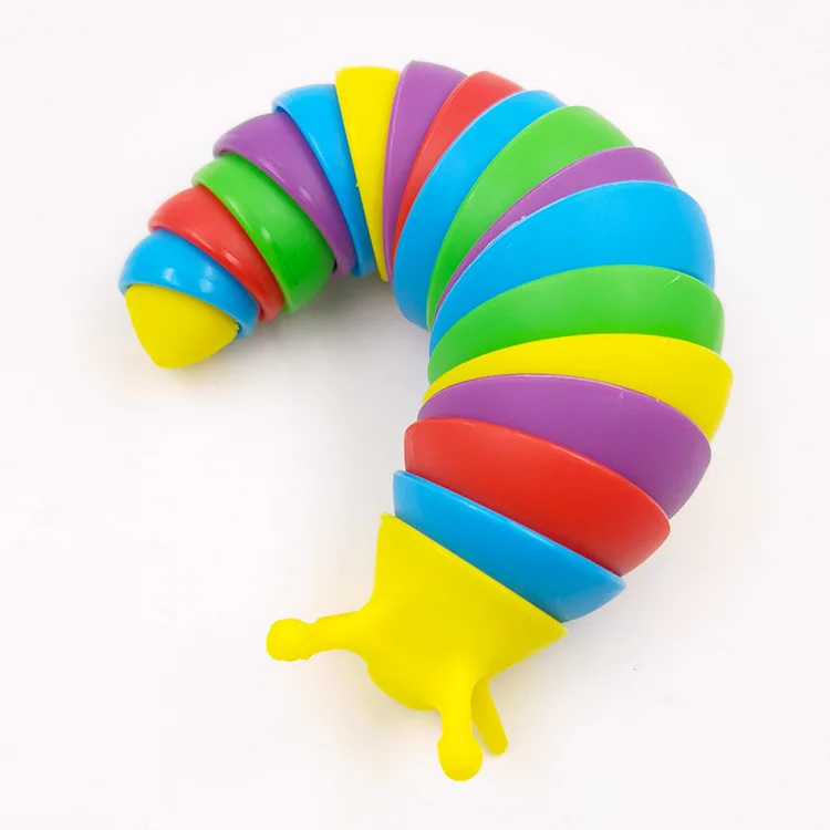 Amazon 7.5 Inch 3D Sensory Toy Articulated Stretch Slug  Fidget Toy Silicone Stress Relief Fidget Snail Decompression Toys