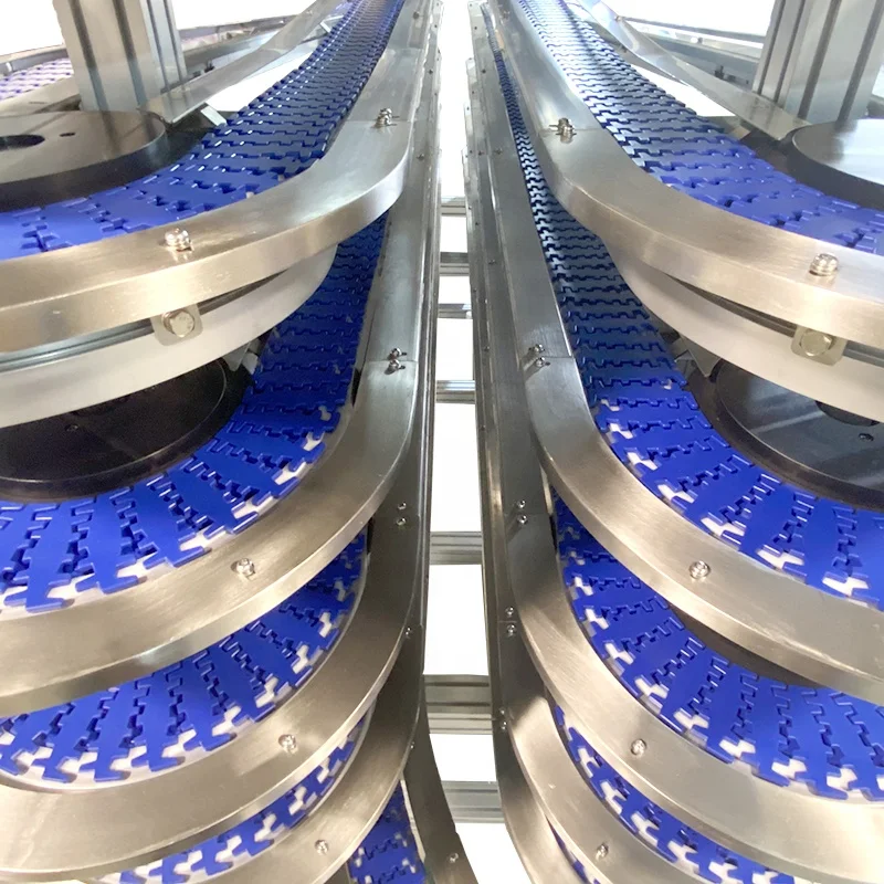 Buffer Conveyor of automation for accumulation purposes /Aluminum  buffering flexible link chain conveyor
