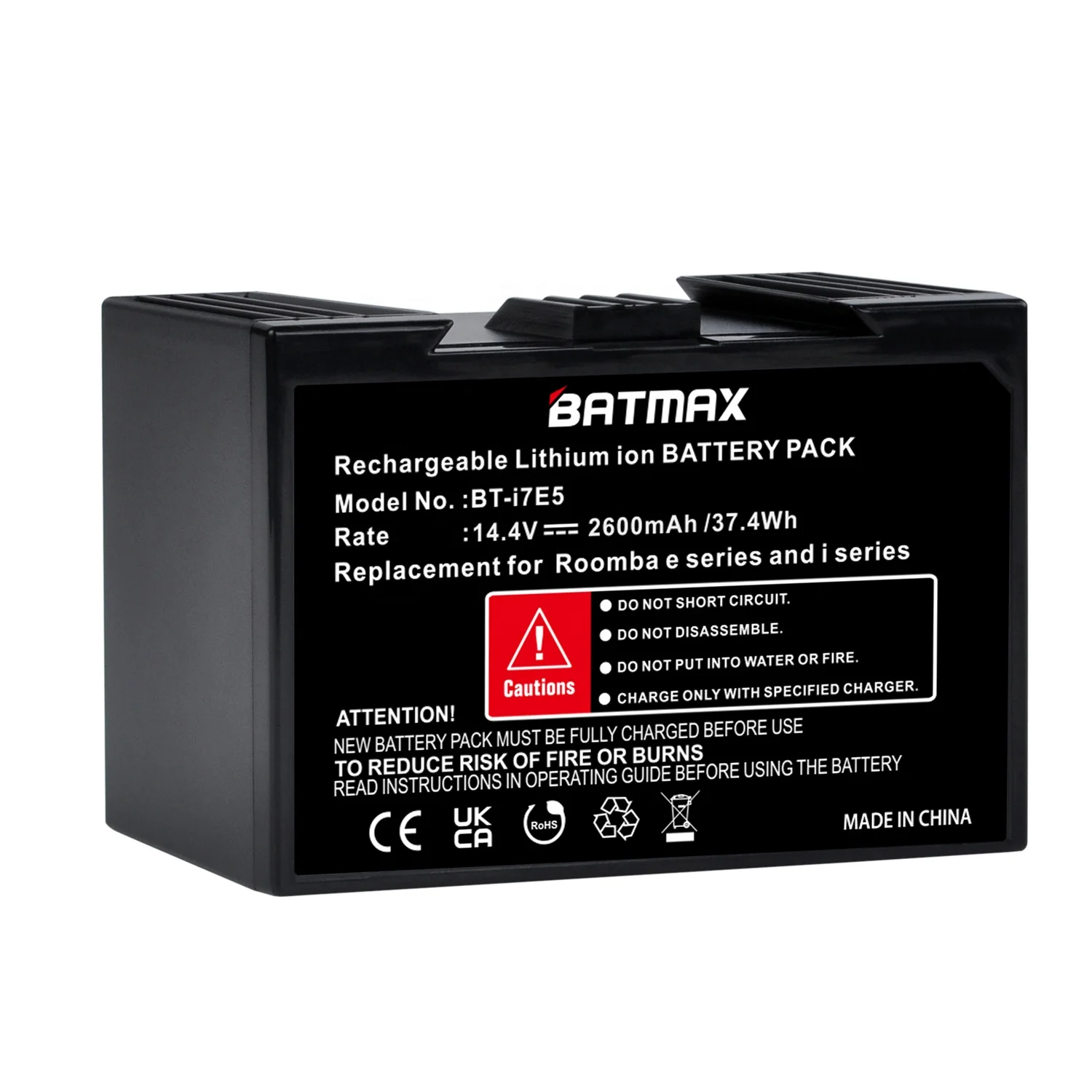 Batmax 2600mAh made by LG cell Battery for iRobot Roomba Vacuum Cleaner e series e5 e6 and i series i7 i7+ and ABL-D1