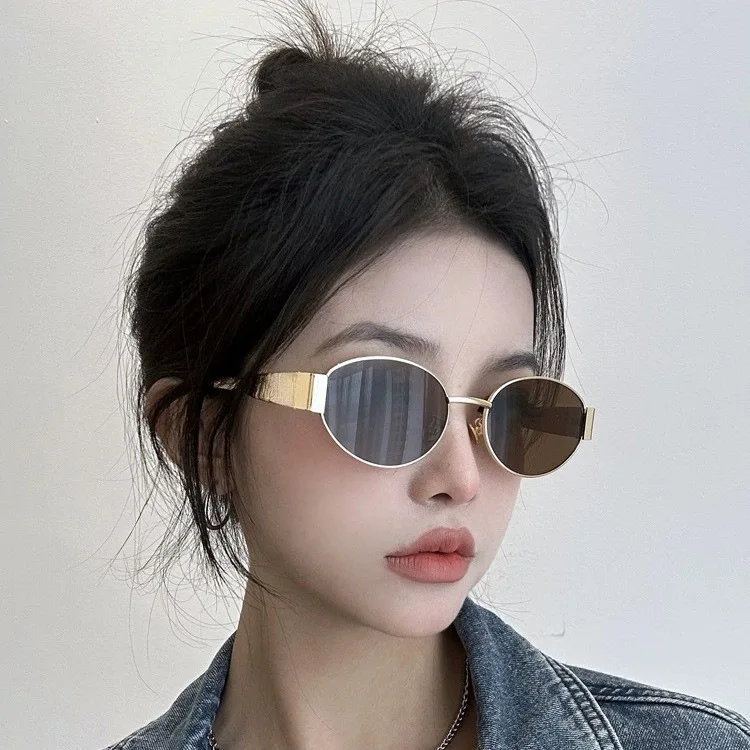 Retro Oval Sunglasses for Women Men Trendy Sun Glasses Classic Shades UV400 Protection lenses