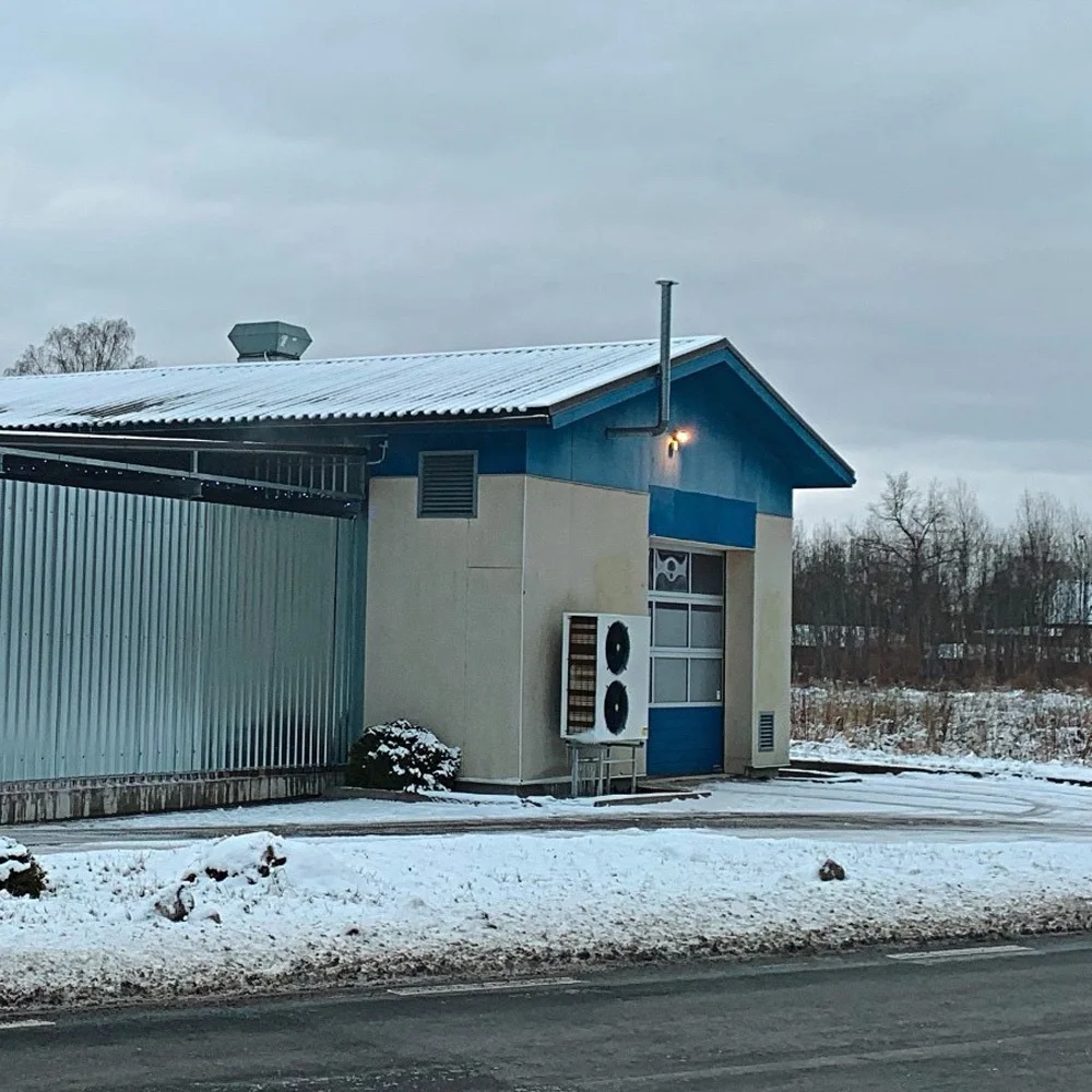 Monobloc EVI DC inverter heat pump for winter heating, summer air conditioning and domestic hot water