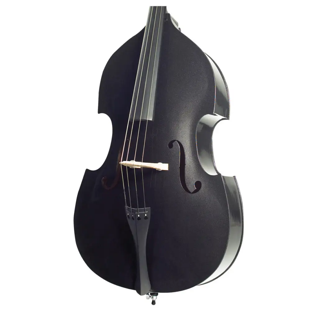 Laminated Spruce Front Double Bass 4/4 Size Brass Machine Heads With Adjustable Bridge Padded Rayon Cover