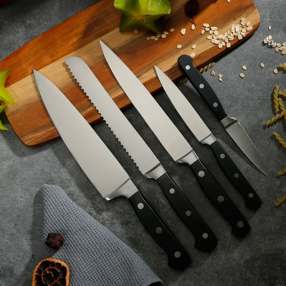 Razor Sharp Kitchen Chef Knife Stainless Steel Slicing Meat Abs Handle Chef Knives