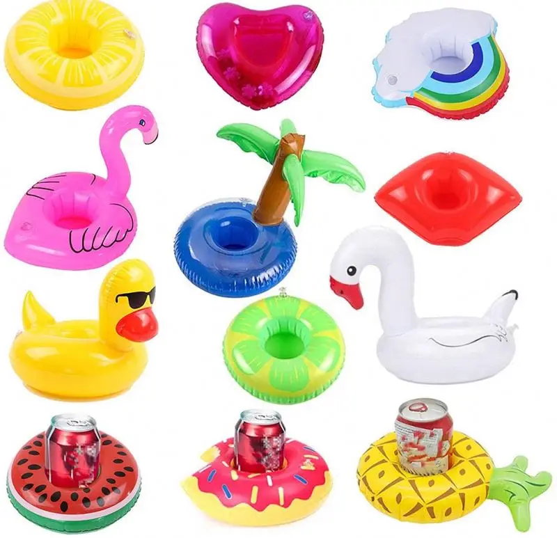 Drink Floats Inflatable Cup Coasters Inflatable Drink Holders for Kids Toys and Pool Party