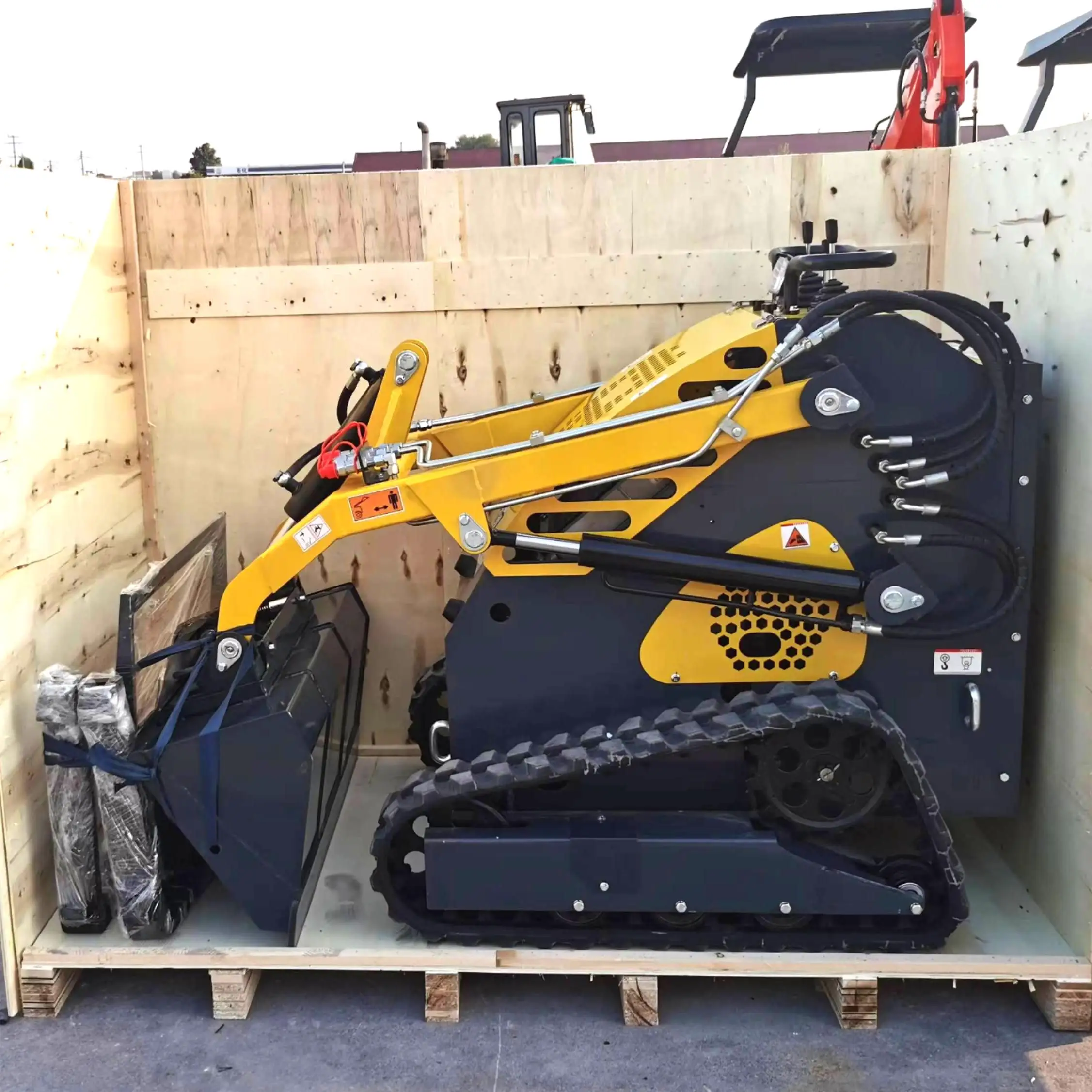 380KG 450KG Mini Skid Steer Loader Front Loader Backhoe Mower Versatile Landscaping Lifting Multi-Purpose Use