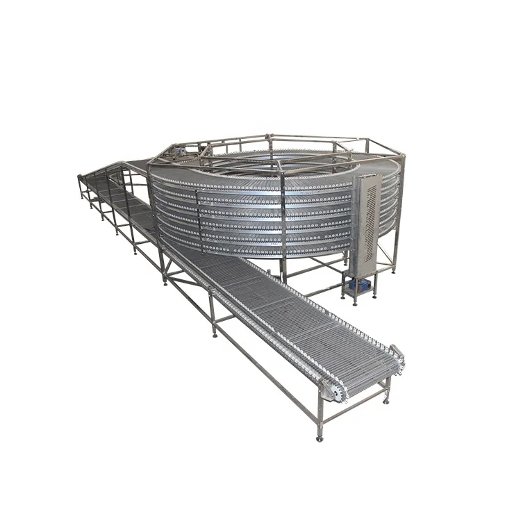 
Stainless steel spiral conveyor spiral freezer for ice cream meat and sea food quick freezing 