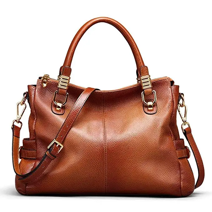 
High quality custom size Womens Soft Leather Handbags Vintage Tote Shoulder Bags 