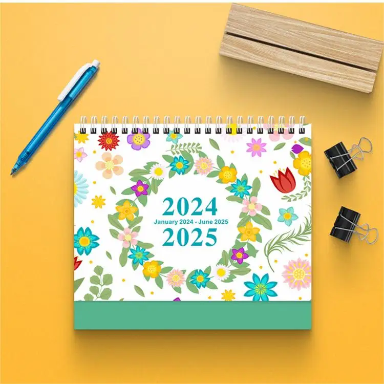 Chizikon Wholesale Full Color Custom Design new yearly monthly wall calendar Braille Wall Calendar Printing Logo Style calendar
