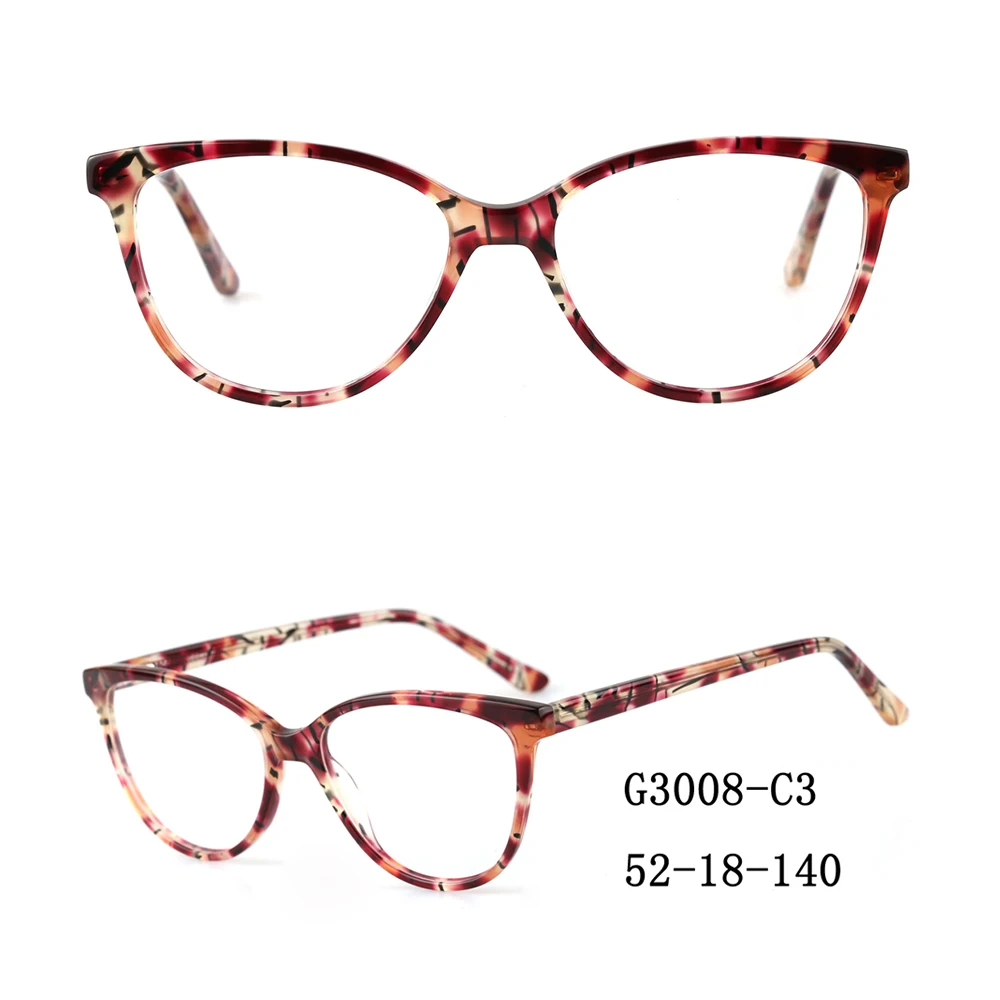 G3008, высококачественные оправы для очков кошачий глаз, модные мужские и женские ацетатные очки, оптические оправы для очков