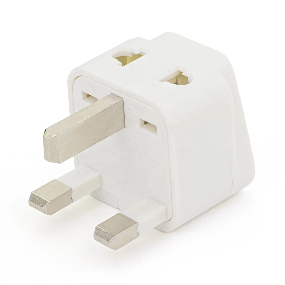 USA to UK Plug Adapter 2-way universal socket outlets travel Plug AU AUS EU IT JP CH to UK England mini Plug Converter 13A 250V