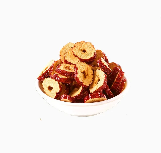 Питание Замороженные-сушеные красные финики Jujube ломтики сушеные закуски органические сухие фрукты в картонной
