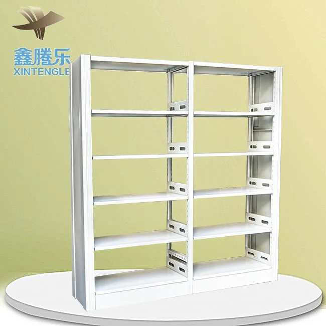 Modern Double-Size Metal Bookshelf for Office & School Library Steel Storage Furniture Bookcase