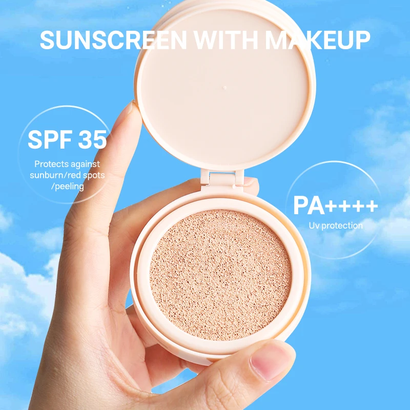 Custom Logo OEM Press Powder Makeup CC/BB Cream Waterproof Full Coverage Cushion Foundation Korea Cosmetics Products