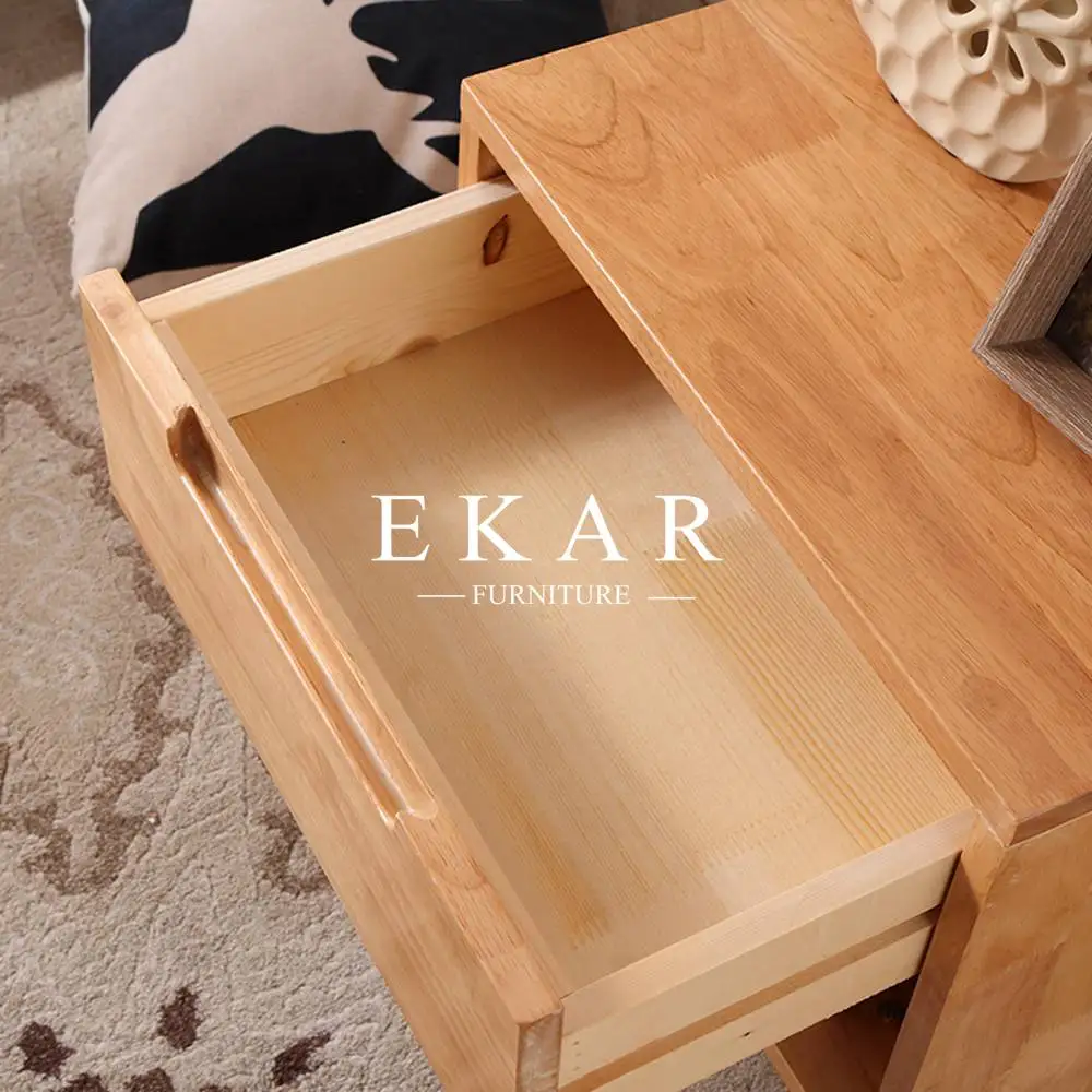 Contemporary Style Oak Wood 1 Drawer Modern Simple Night stand Bed End Table Bedside Table