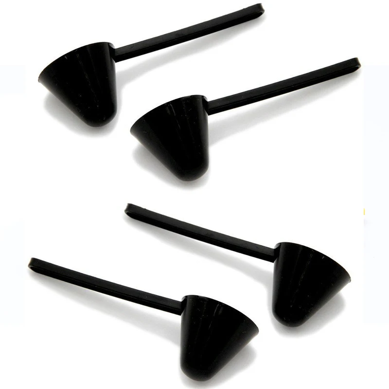 Personalized custom logo triangle cone shape food grade plastic coffee measuring spoon scoop, black