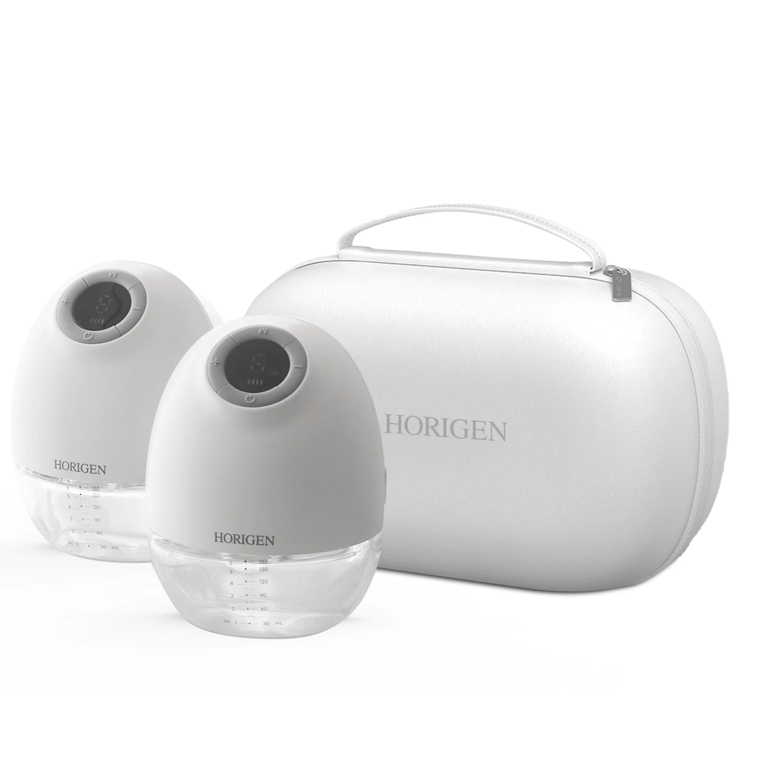 HORIGEN phone App control portable electric wearable breast pump double side hands free milk pumps for breast feeding