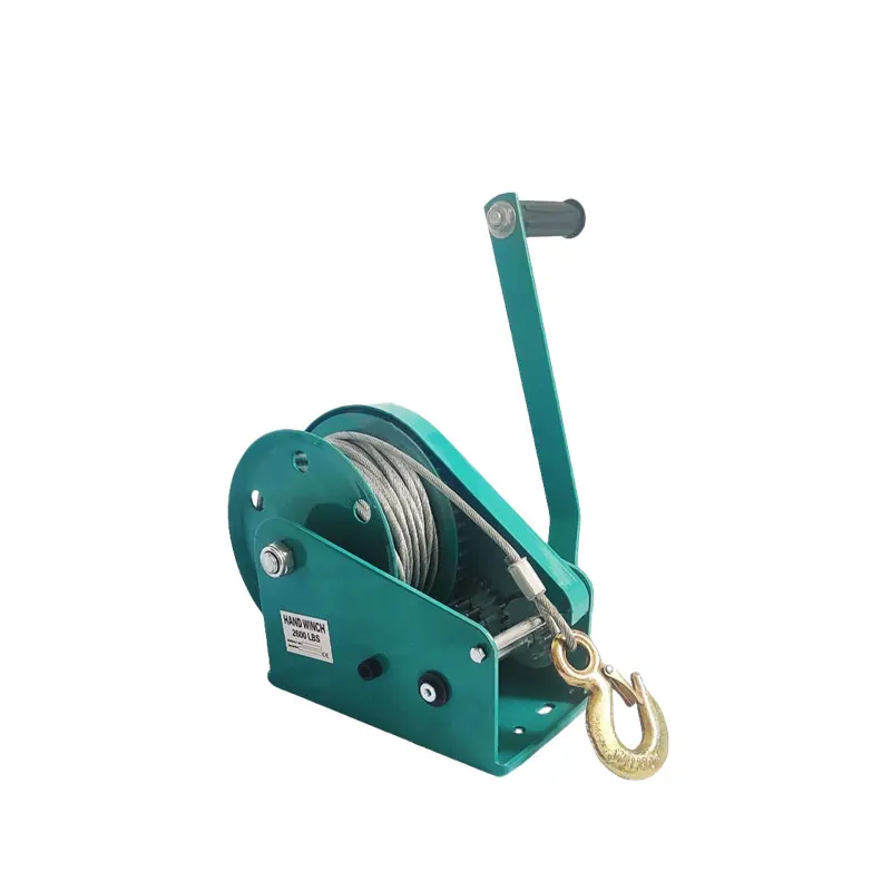 Self Lock Hand Operated Winch 1200lb 1800lb 2600lbs Reversible Lifting Mini Hand Crank Anchor Winch 5M Hand Cranked Winch