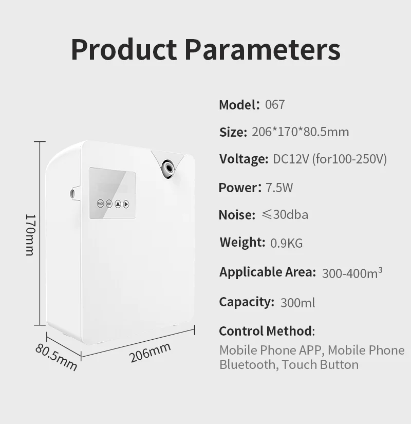 Electric Aroma Diffuser  Home Air Fresheners Sprayer  Hotel Scenting Device Smart Room Fragrance Machine App Control