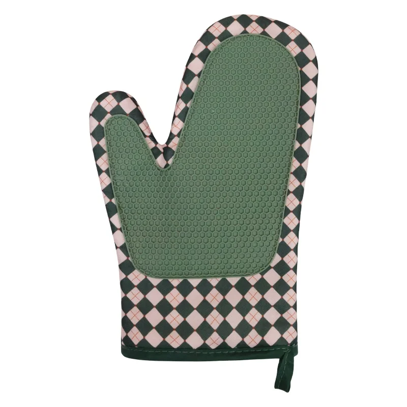 Nice Design Silicon Gloves Kitchen Baking BBQ Silicon Oven Mitts Glove Nordic Style Microwave Silicon Oven Anti-scald Glove