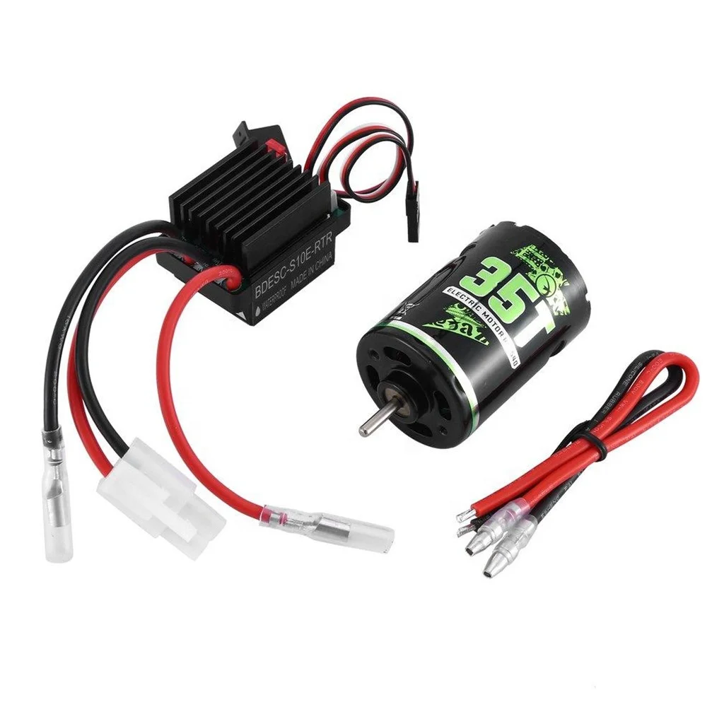 540 матовый двигатель 20T 27T 35T 45T с 60A ESC щеточным электрическим контроллером скорости 5V/2A BEC для 1:10 RC Crawler осевой SCX10