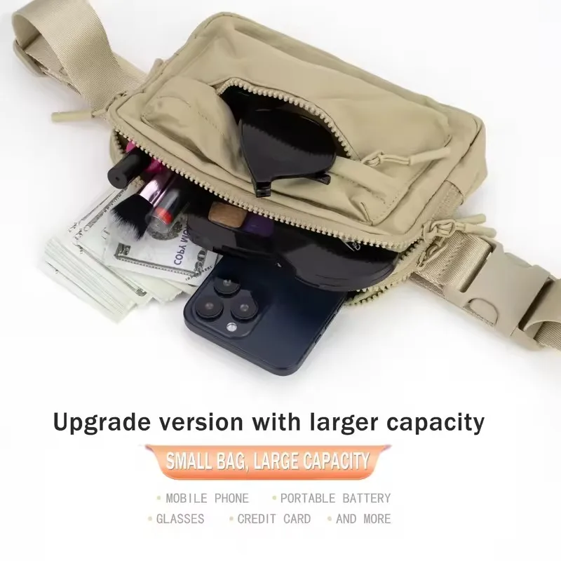 Waterproof Belt Bag Crossbody Bag Chaleco Nylon Hip Pack Cycling small Running Tactical Fanny Pack Waist Bag For Men women