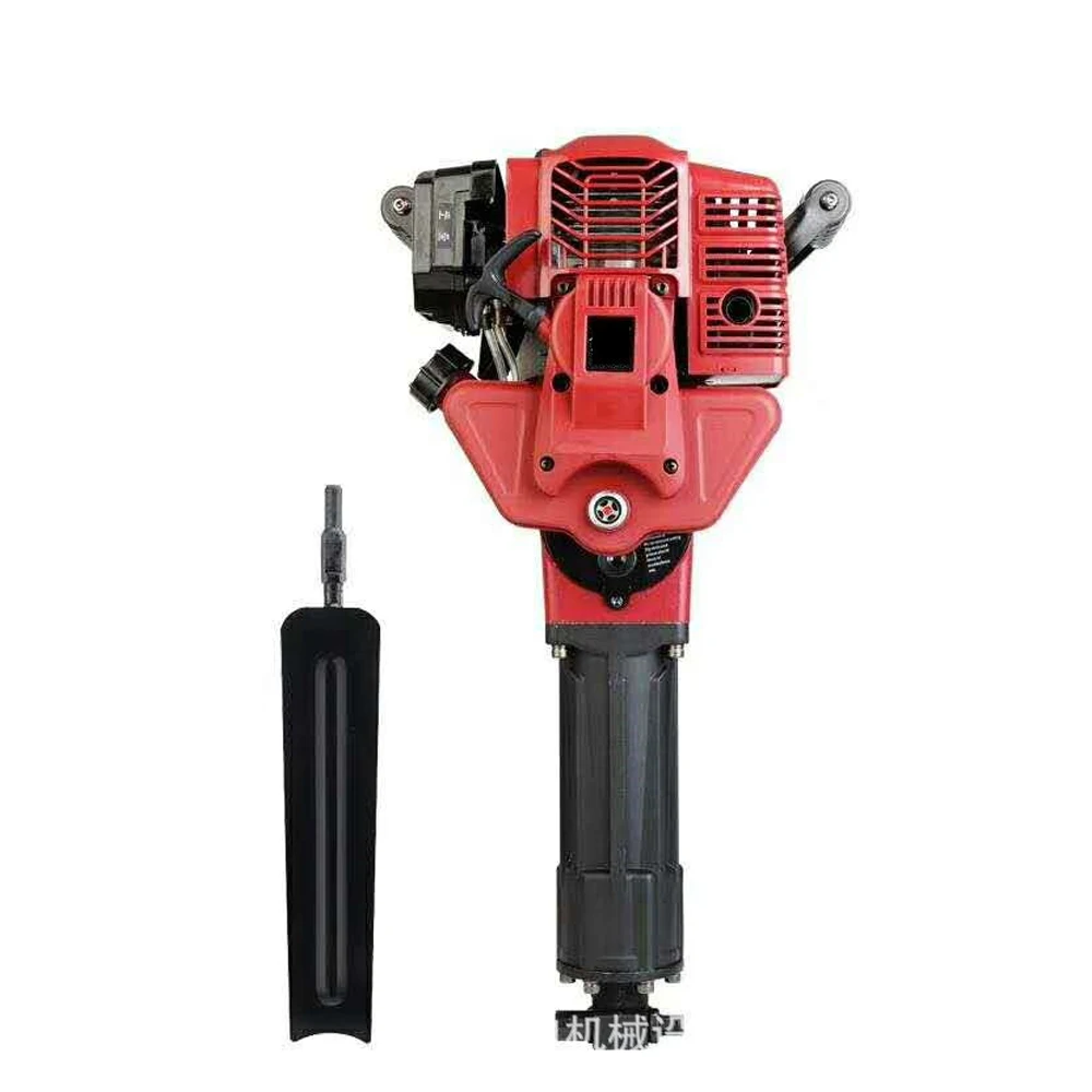 Portable Multi-functional 4 Stroke Petrol Tree Digger Gasoline Tamper Gas Powered Jack Hammer with Nine Working Tools