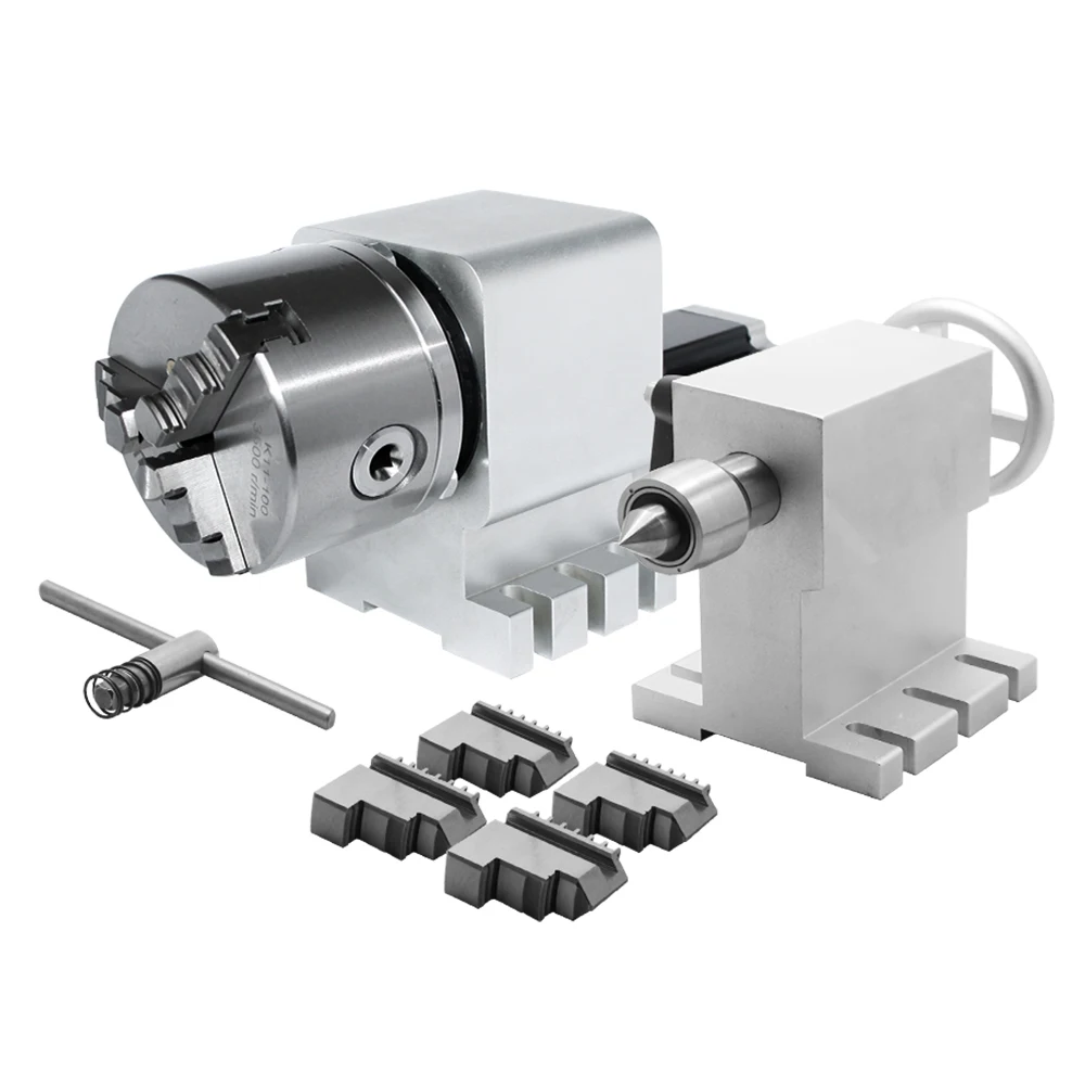 3 jaws Chuck 1:10 CNC 4 Axis Rotary K11-125 Chuck Rotary Axis 4th Axis CNC Rotary table For CNC Router Milling Machine