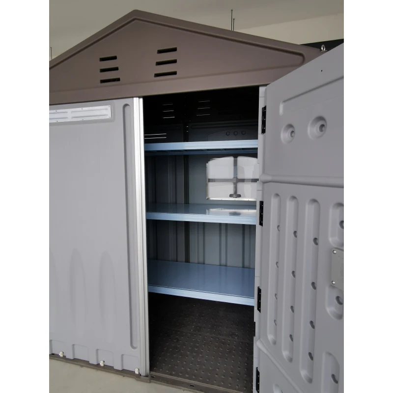 outdoor garden backyard easily assembled waterproof dustproof hdpe plastic storage shed plastic garden shed plastic