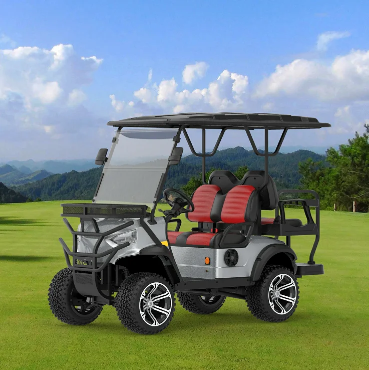 2022 Latest Original Design Cheap 2 and 2 Seater High Chassis Electric Golf Carts Customized Mini Golf Cart