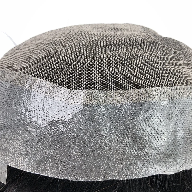 Emeda wholesale stock new Australia with 4cm pu Mens hair replacement system man wig for bald male