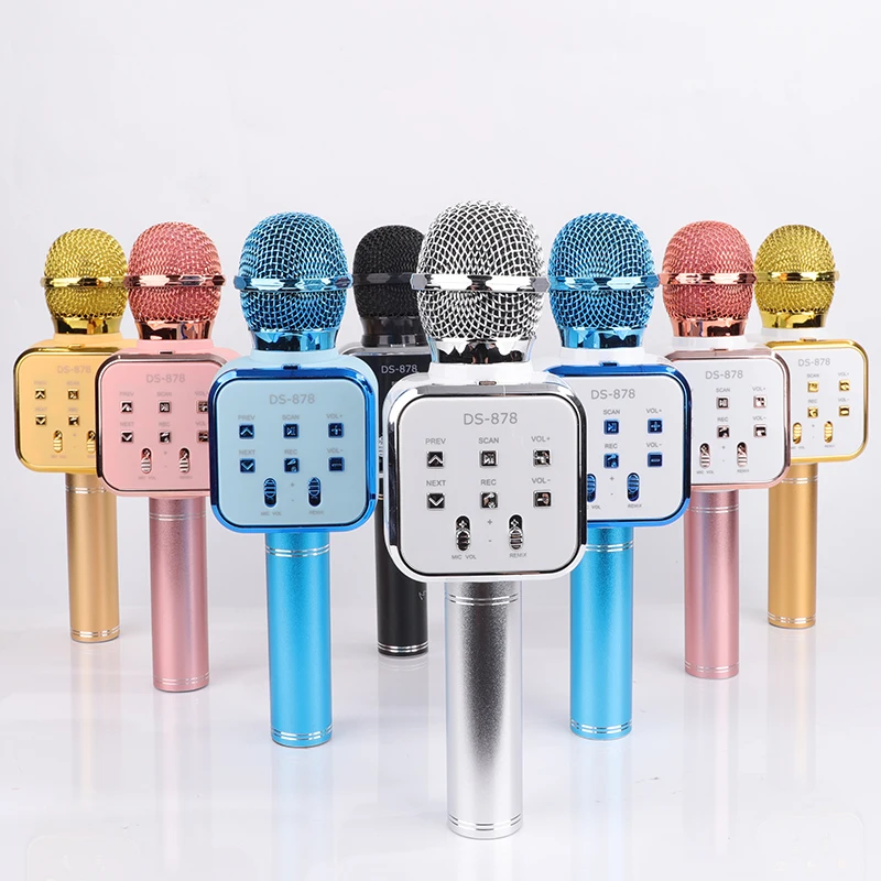 2021 Wholesale Price Portable usb and Wireless BT Karaoke Microphone DS878
