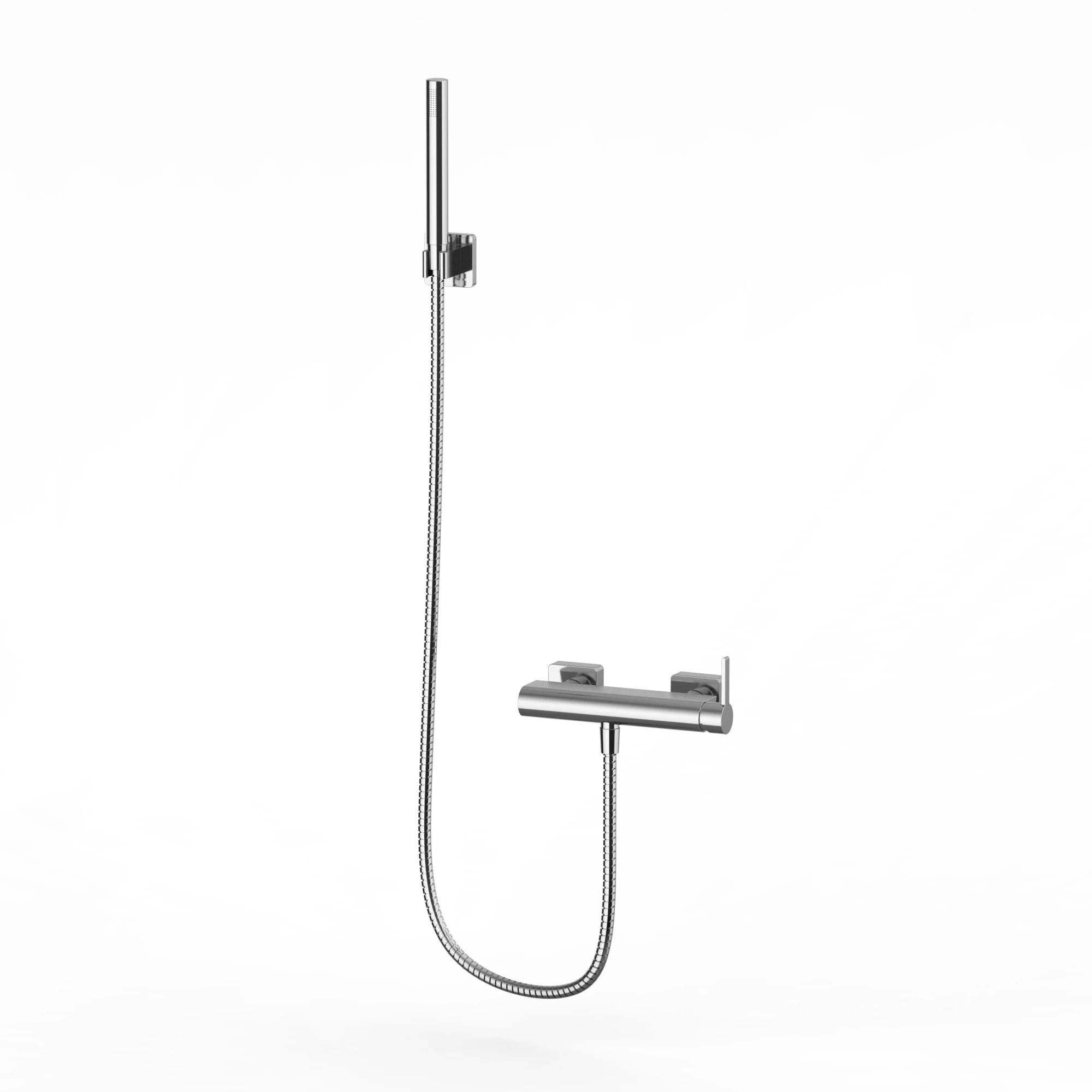 Wall mounted Rose Gold mixing diverter valve hot and cold shower faucet and hand shower set
