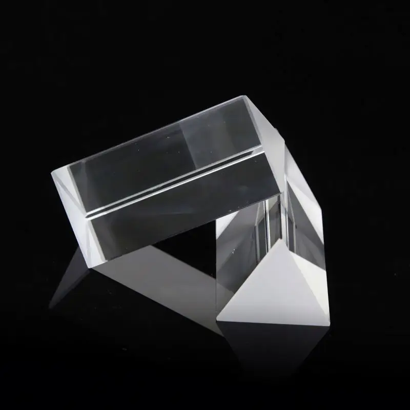 Customize optical transparent right angle prism crystal equilateral  triangular prism